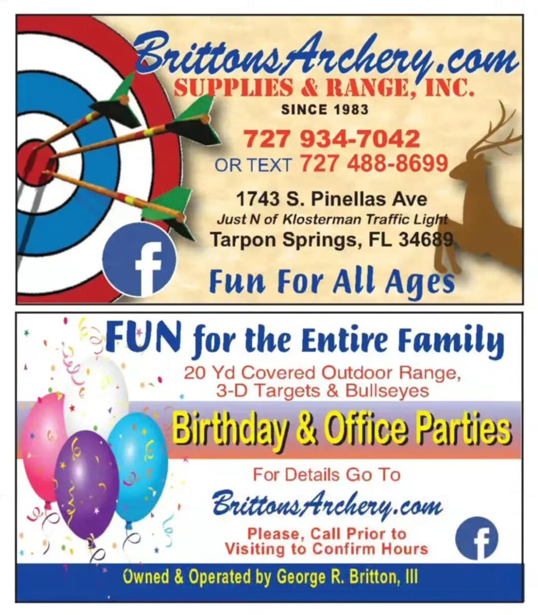 Britton's Archery range info flyer