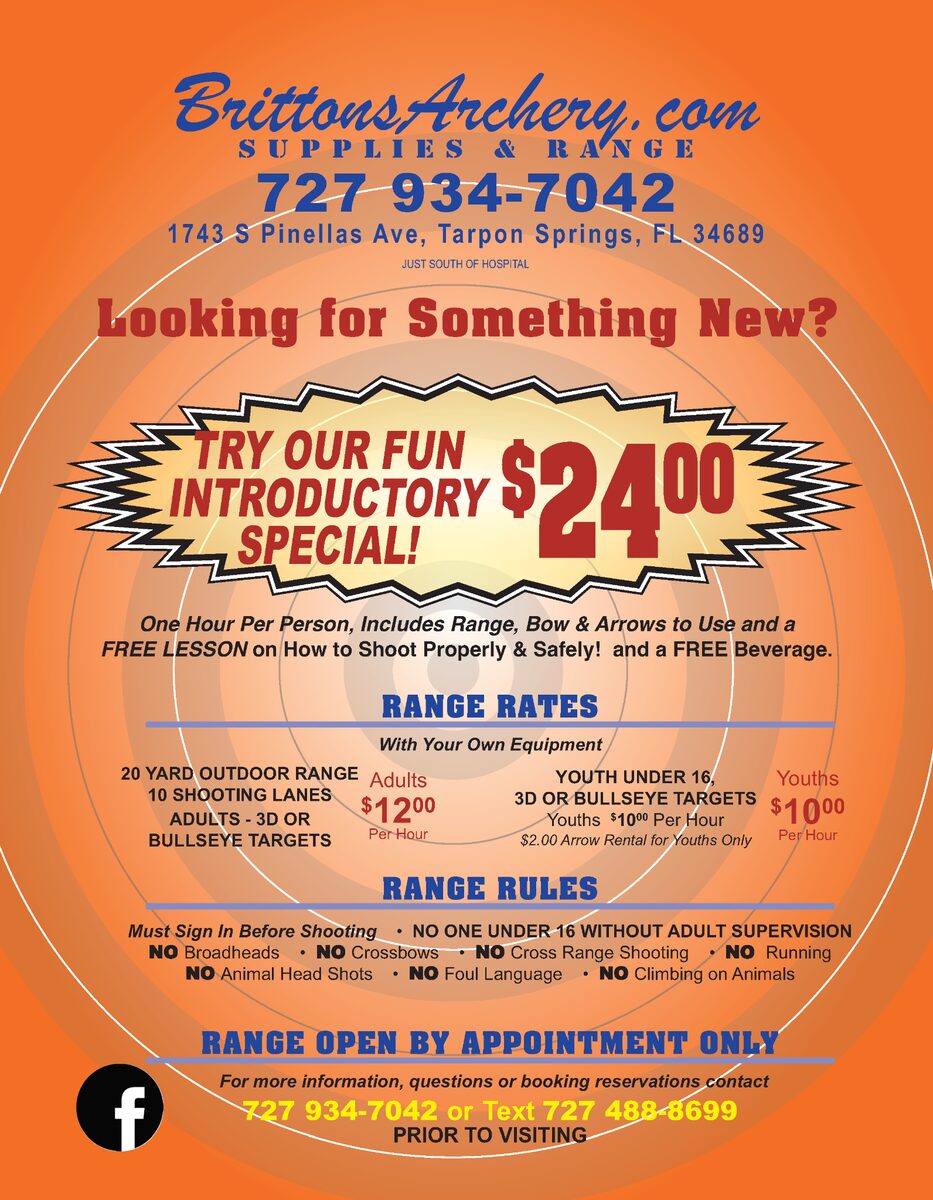 Britton's Archery introductory offer flyer